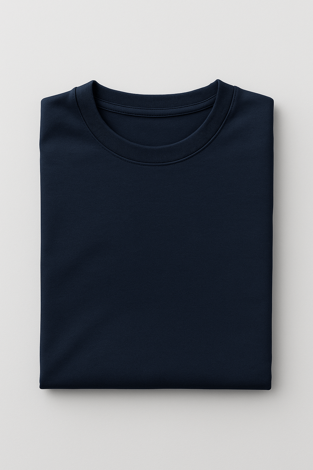 Tee Shirt Homme Slim Fit Élégant en Marine Bleu - Confort et Style 3