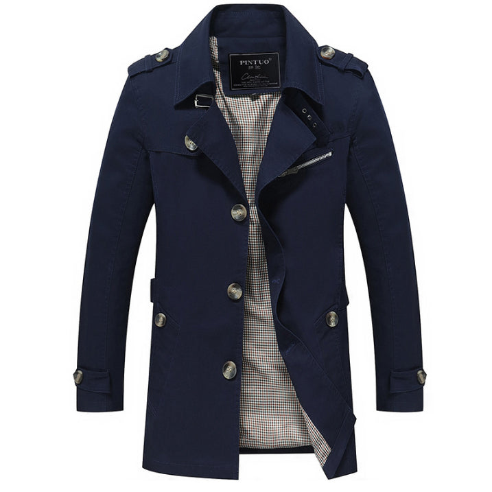 Trench Étanche Élégant pour Hommes avec Style Polyvalent 1