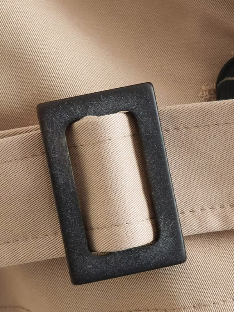 Trench Femme Court Beige avec Ceinture – Élégance et Confort, Idéal pour Toutes les Occasions 4