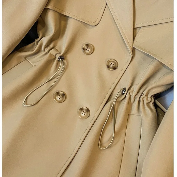 Trenchcoat Femme Court Ajusté avec Détails Élégants pour l'Automne – Style Chic et Confort Optimal 3