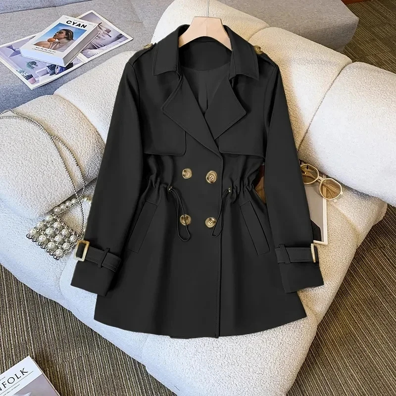Trenchcoat Femme Court Ajusté avec Détails Élégants pour l'Automne – Style Chic et Confort Optimal 6