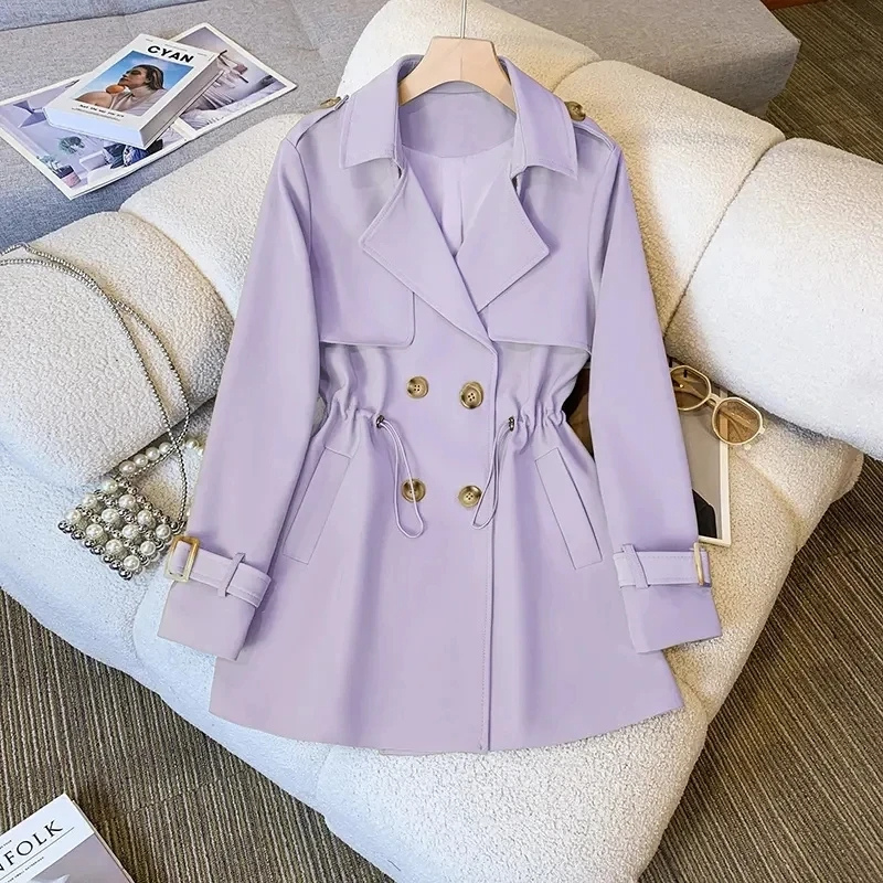 Trenchcoat Femme Court Ajusté avec Détails Élégants pour l'Automne – Style Chic et Confort Optimal 8