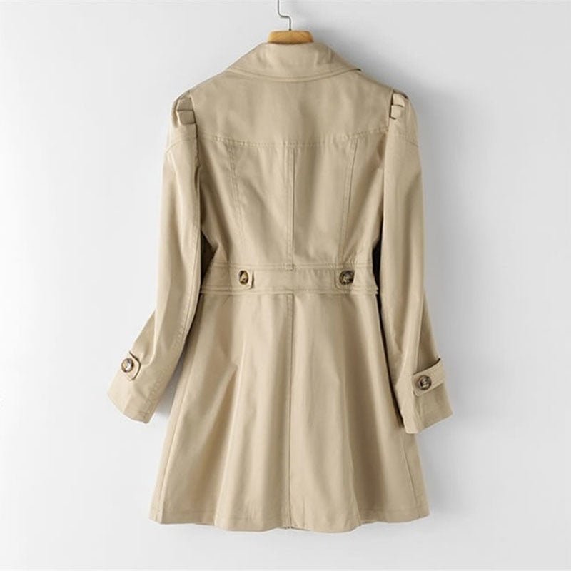 Trenchcoat Femme Élégant et Polyvalent en Beige, Noir, Khaki et Rose – Coupe Classique et Confort Optimal 3