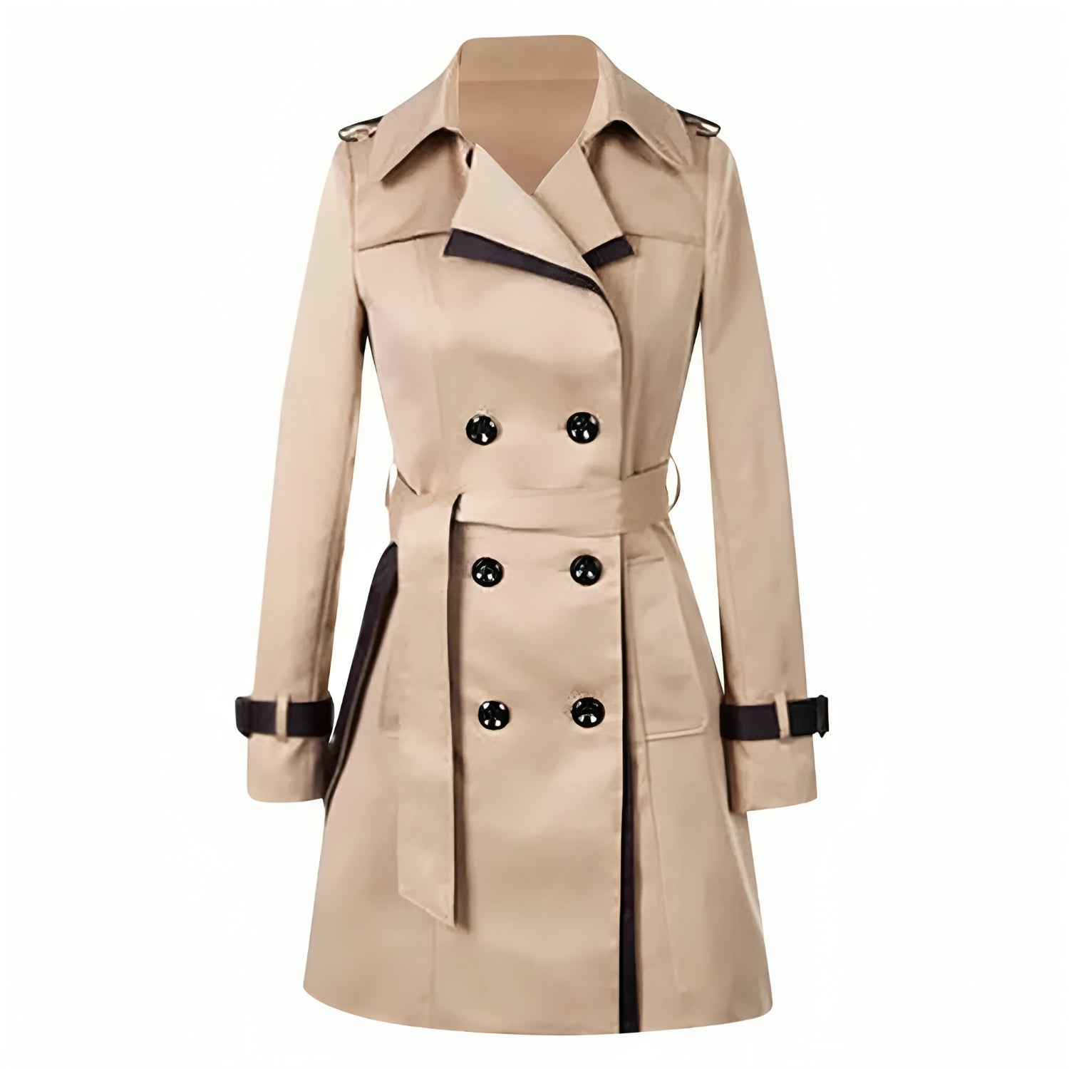 Trenchcoat Femme Long Élégant en Tissu de Qualité avec Ceinture – Style Classique et Polyvalent 3