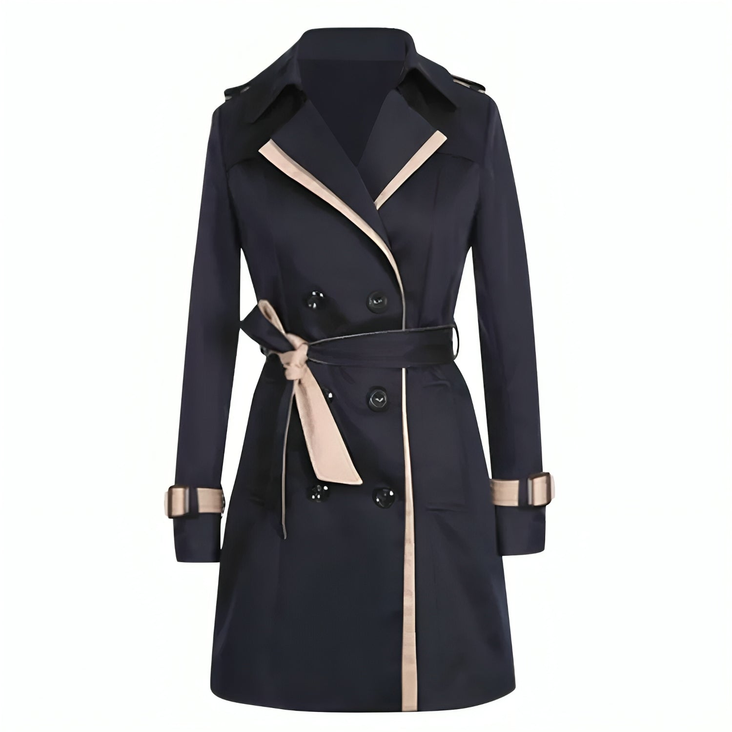 Trenchcoat Femme Long Élégant en Tissu de Qualité avec Ceinture – Style Classique et Polyvalent 4