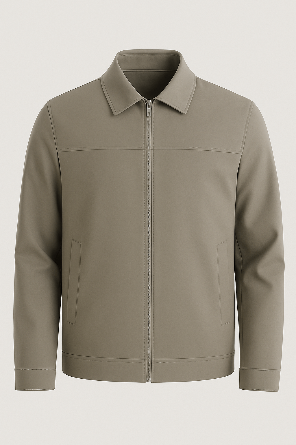 Veste Décontractée Kaki Élégante pour Hommes et Femmes avec Doublure à Carreaux 3