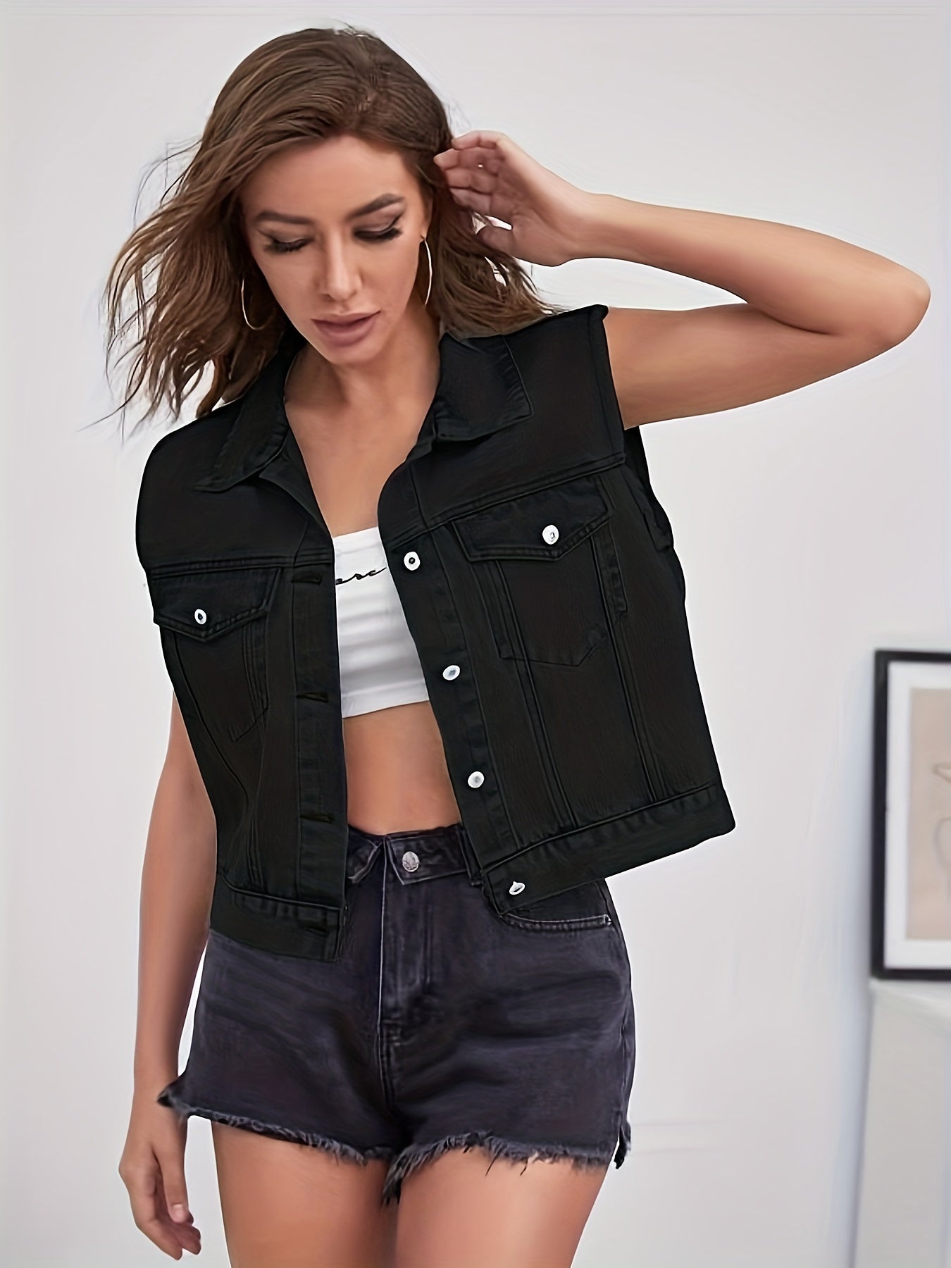 Veste en Jean Sans Manches Femme au Style Intemporel et Confort Optimal 1
