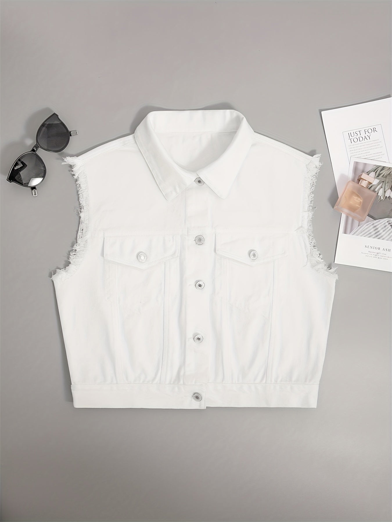 Veste en Jean Sans Manches Femme au Style Intemporel et Confort Optimal 3