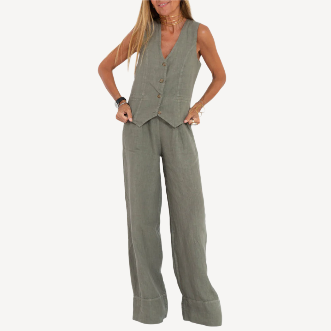 Ensemble Femme Rose Élégant et Confortable-1