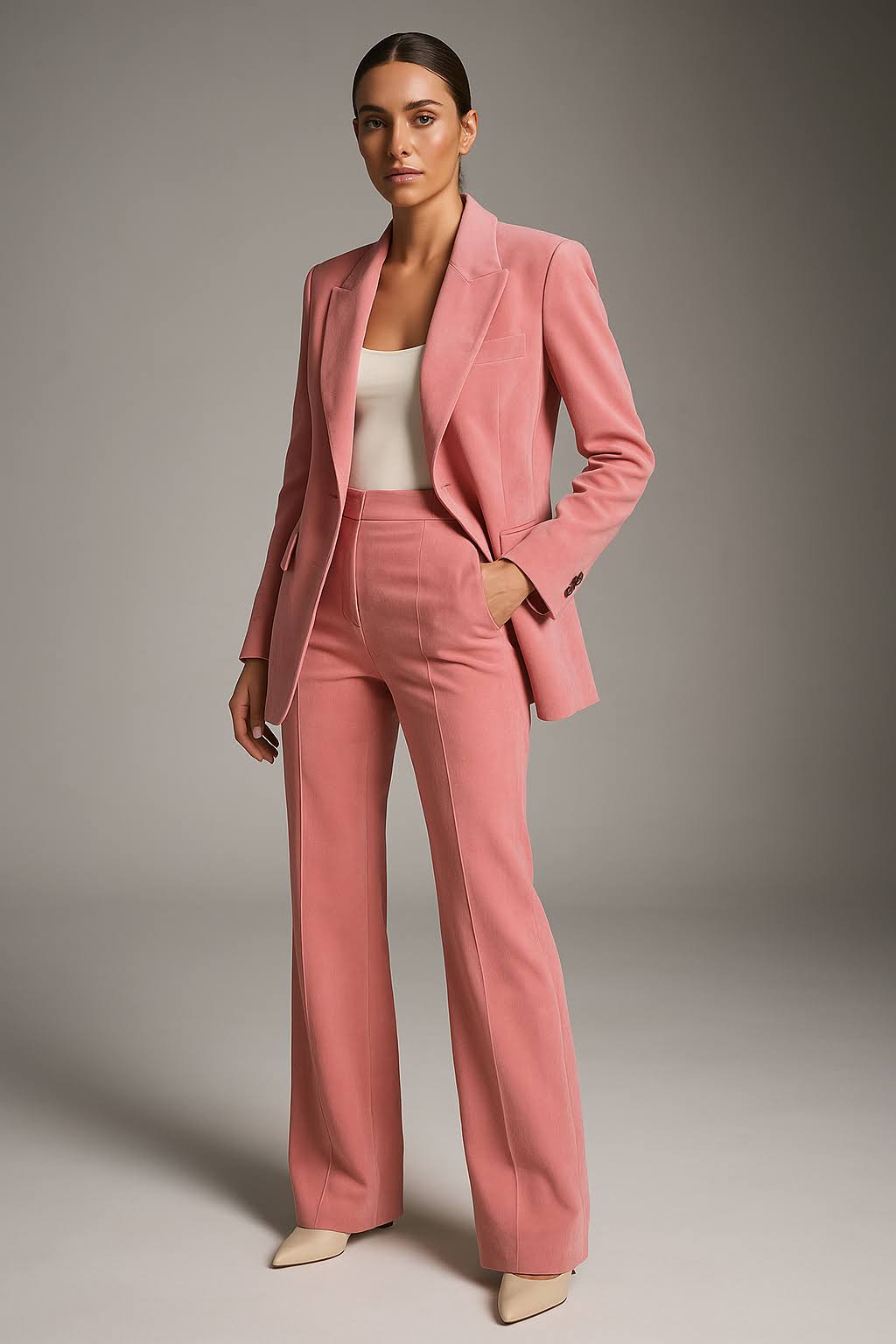 Variant image for Costume Femme Élégant avec Blazer Slim Fit et Pantalon Confortable-1