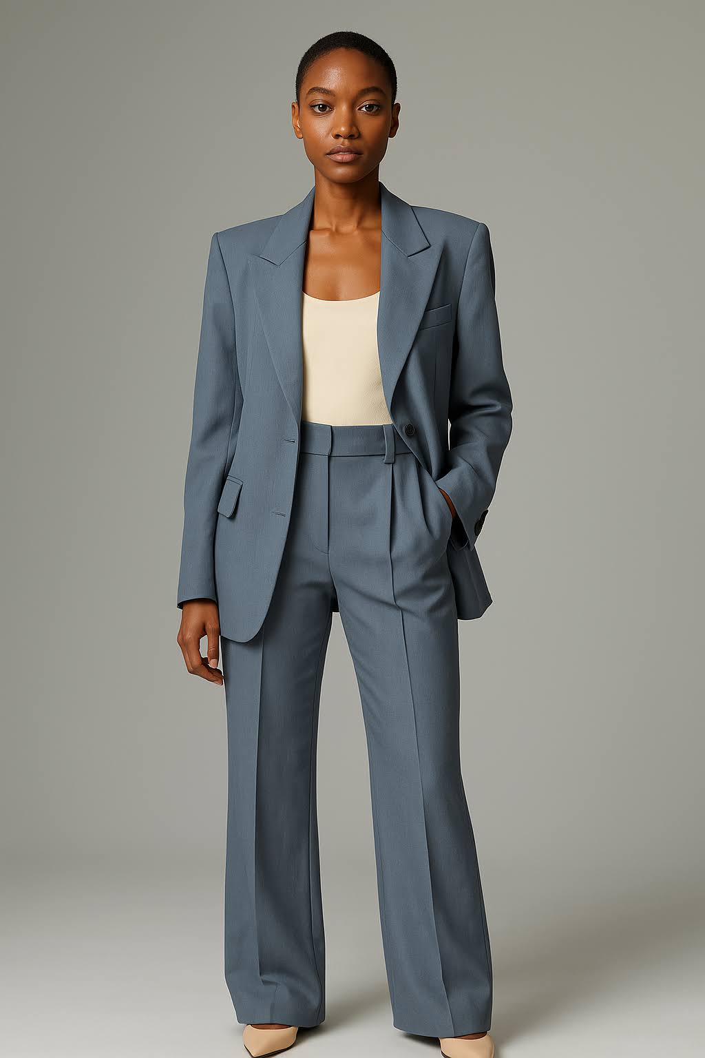 Variant image for Costume Femme Élégant avec Blazer Slim Fit et Pantalon Confortable-7
