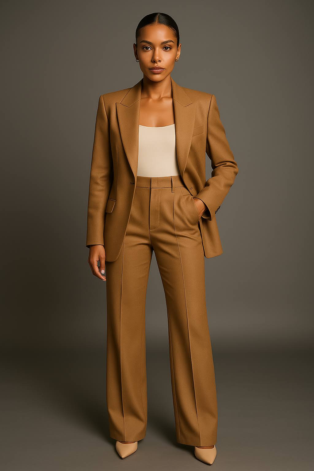 Variant image for Costume Femme Élégant avec Blazer Slim Fit et Pantalon Confortable-31