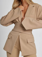 Blazer Chic Femme Ajusté au Style Polyvalent-5