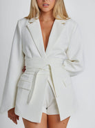 Blazer Chic Femme Ajusté au Style Polyvalent-6