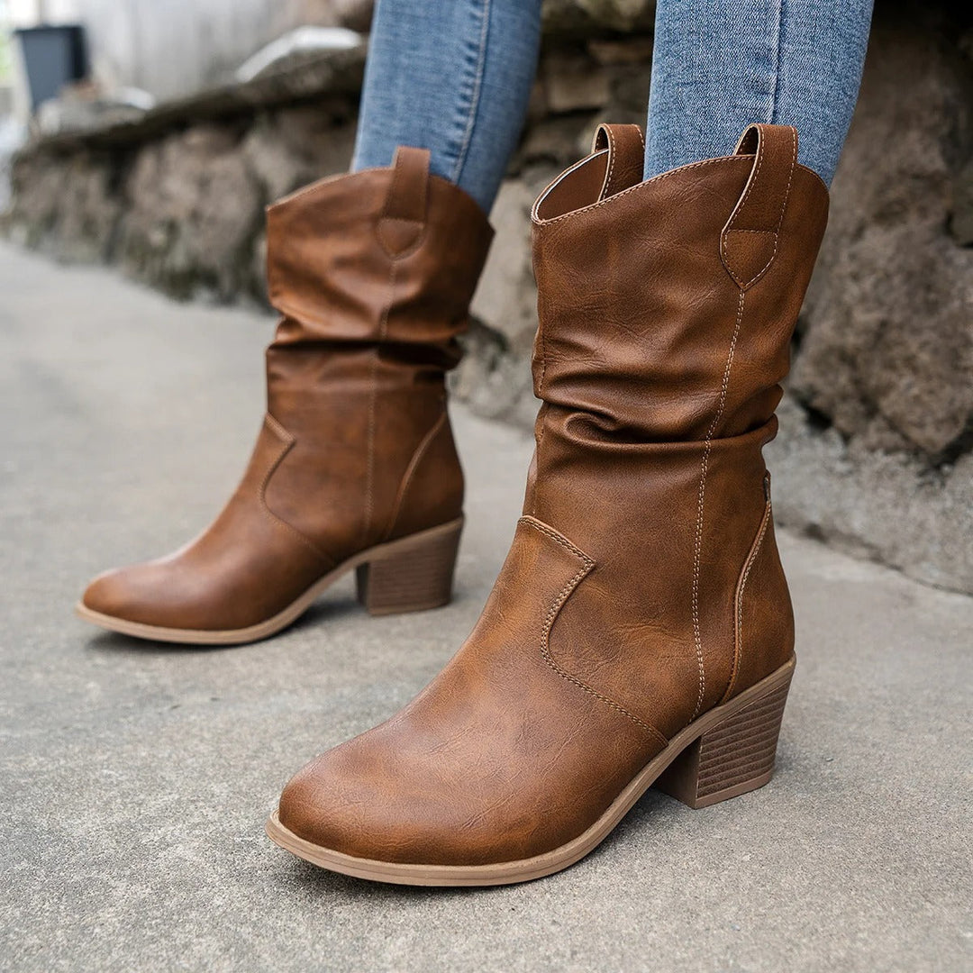 Variant image for Bottes Cowboy Femme Rétro Élégantes au Confort Optimal-15