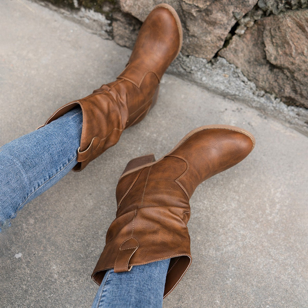 Bottes Cowboy Femme Rétro Élégantes au Confort Optimal-5