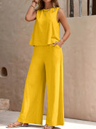 Variant image for Ensemble Tailleur Femme Élégant et Confortable à Pantalon Large-6