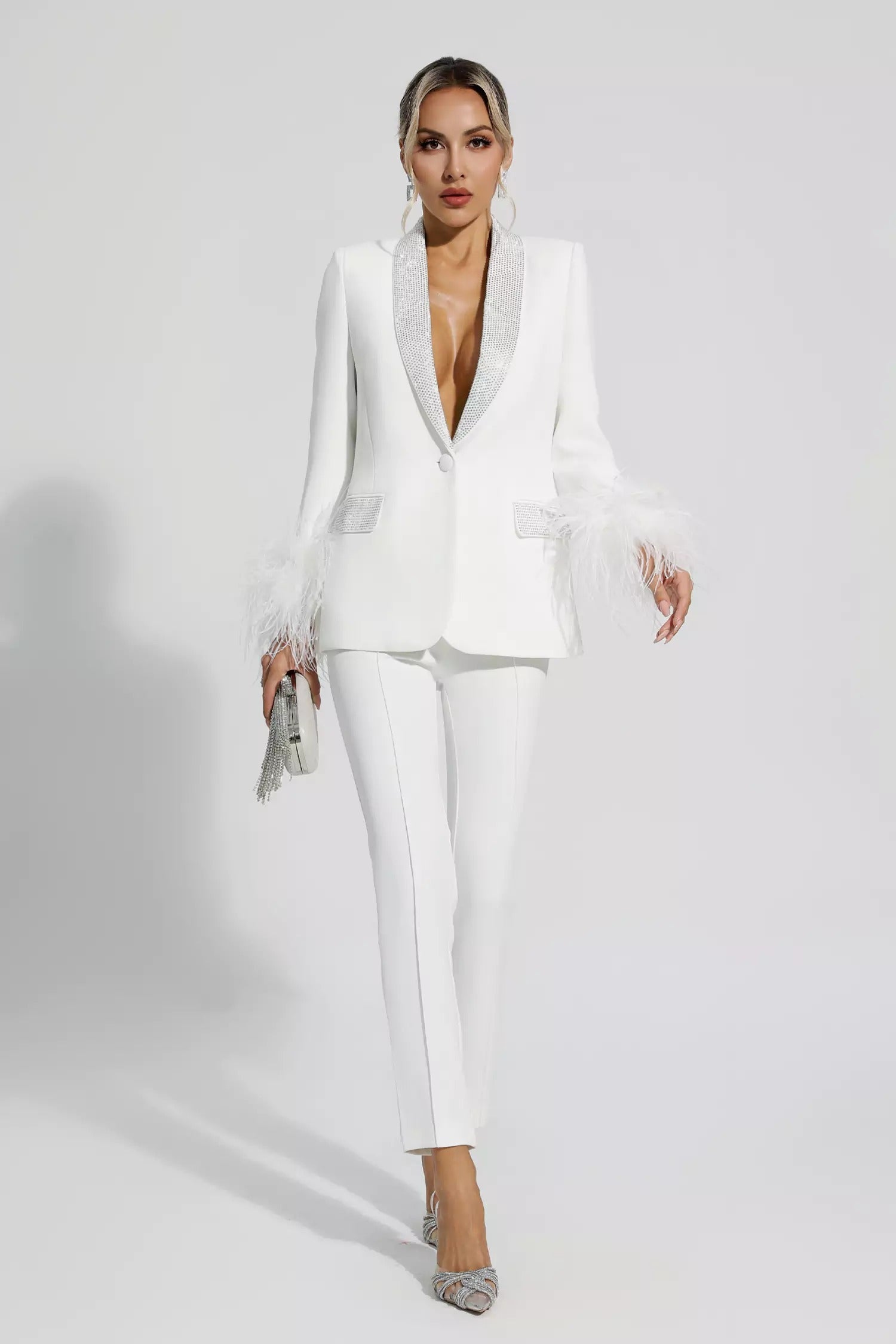 Variant image for Ensemble Tailleur Femme Éblouissant au Style Élégant-6