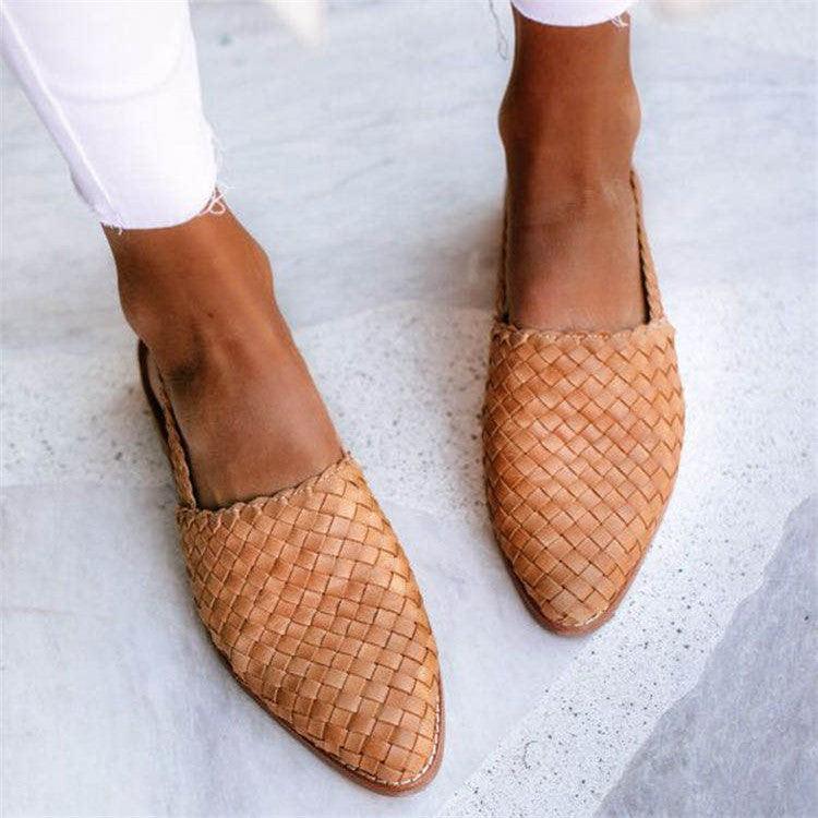 Ballerines Femme Tressées Confortables au Style Élégant 1