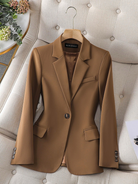 Blazer Femme Rose Slim Fit Élégant avec Revers Classique 2