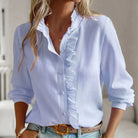 Blouse Femme Chic à Volants Élégante pour un Style Raffiné 0