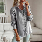Blouse Femme Chic à Volants Élégante pour un Style Raffiné 3