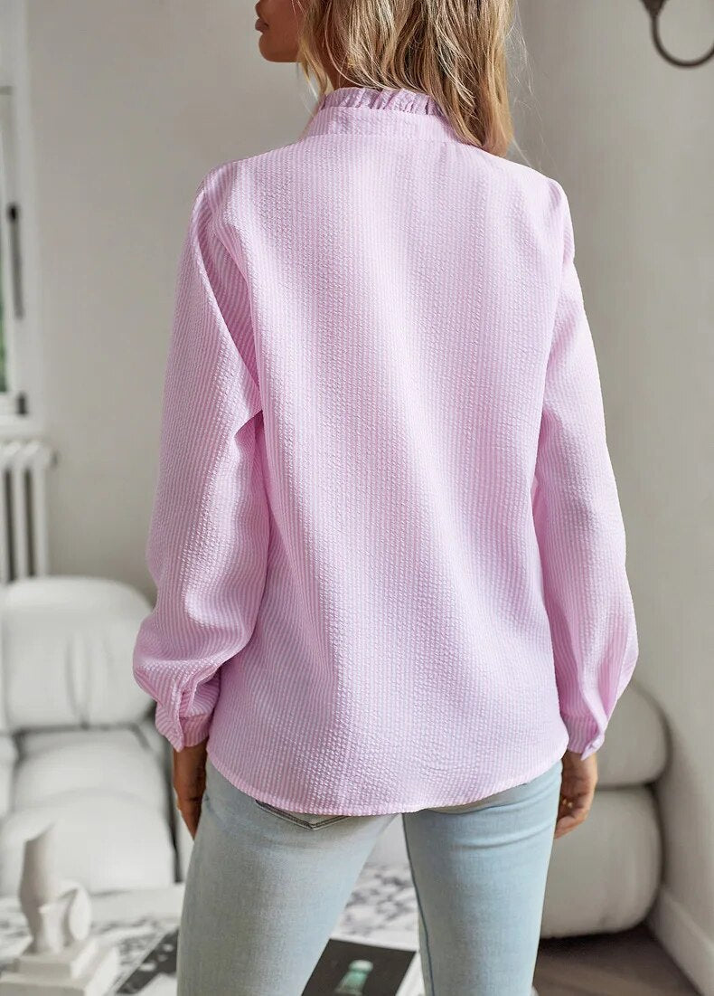 Blouse Femme Chic à Volants Élégante pour un Style Raffiné 8