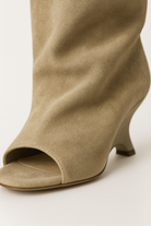 Bottes Hautes à Talons Épais avec orteils Peep Élégantes et Confortables pour Femmes 2