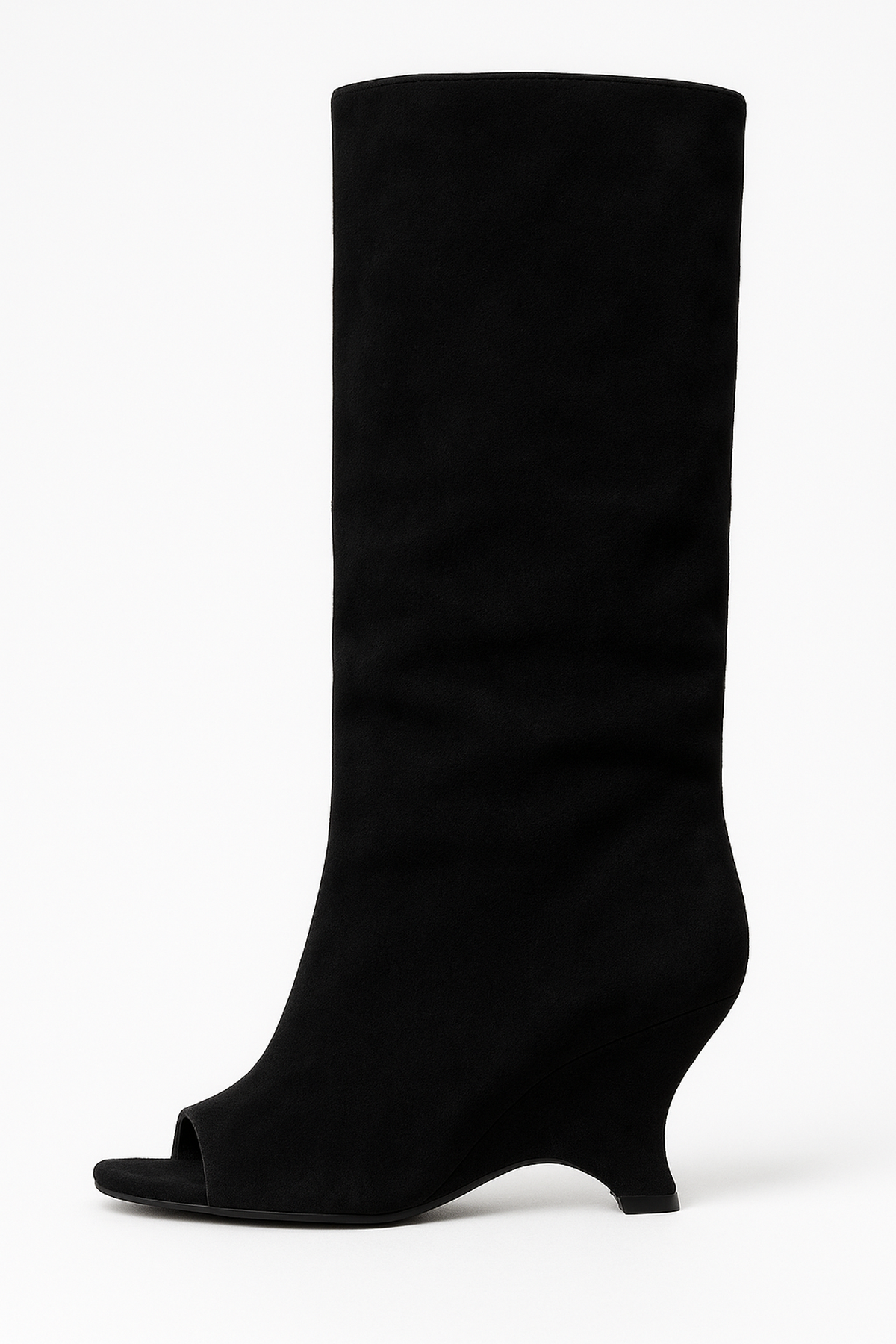 Bottes Hautes à Talons Épais avec orteils Peep Élégantes et Confortables pour Femmes 4