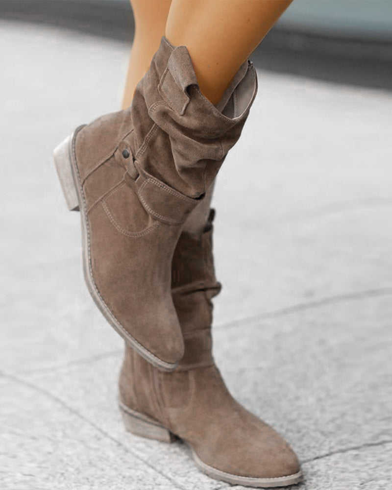 Bottines Élégantes Femme à Talon Bas avec Fermeture Éclair Latérale, Confort Optimal 6