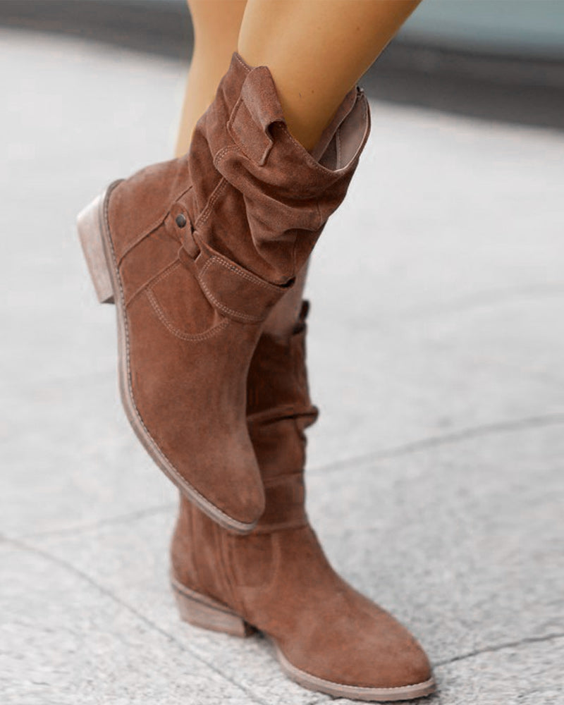 Bottines Élégantes Femme à Talon Bas avec Fermeture Éclair Latérale, Confort Optimal 7