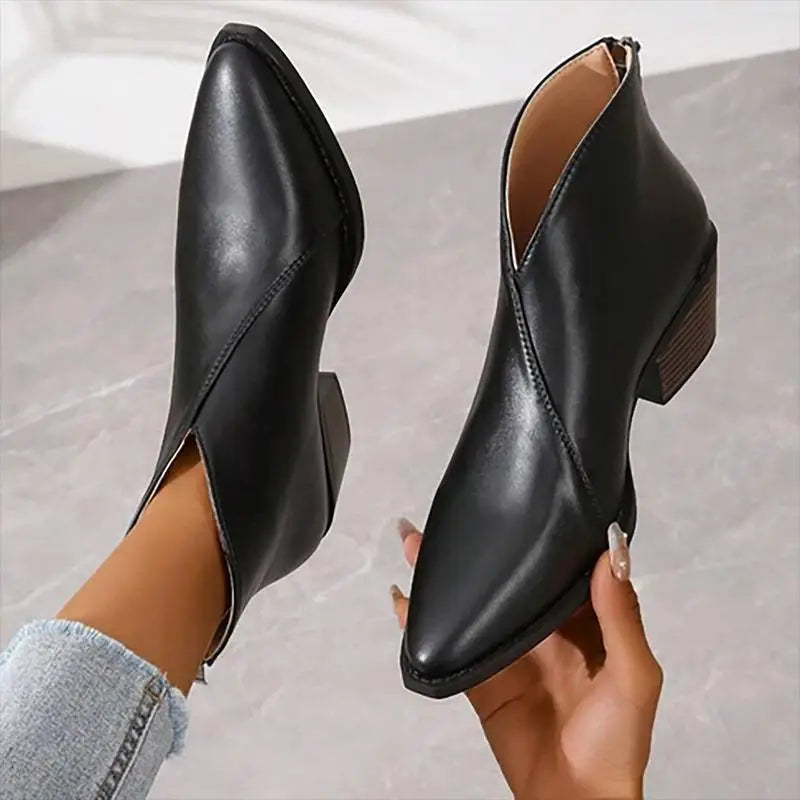 Bottines Élégantes Femme à Talon Élevé et Bout Pointu pour un Style Raffiné 0