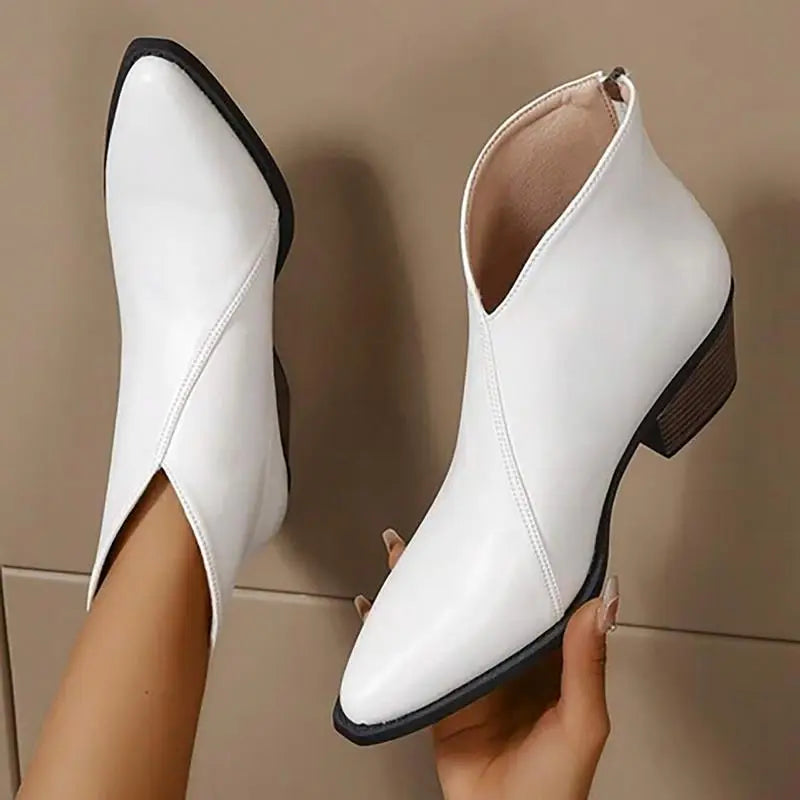 Bottines Élégantes Femme à Talon Élevé et Bout Pointu pour un Style Raffiné 2