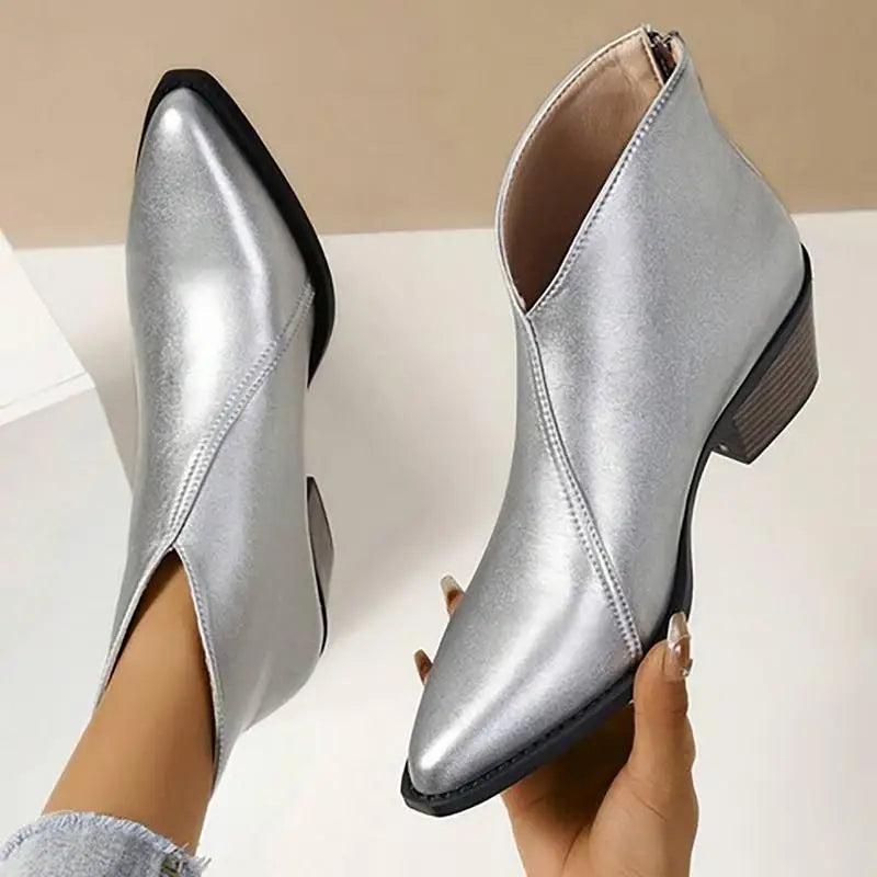 Bottines Élégantes Femme à Talon Élevé et Bout Pointu pour un Style Raffiné 3