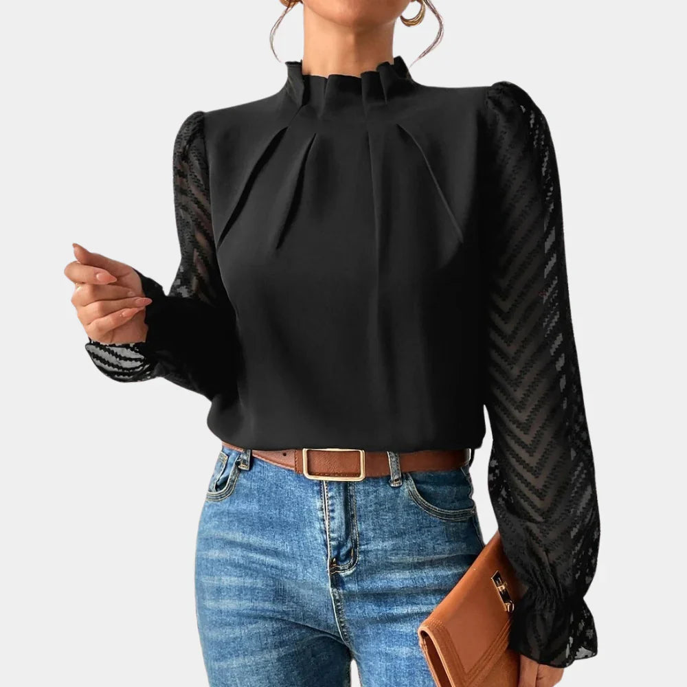 Variant image for Blouse Femme Élégante et Aérée avec Manches Papillon-11