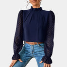 Variant image for Blouse Femme Élégante et Aérée avec Manches Papillon-21