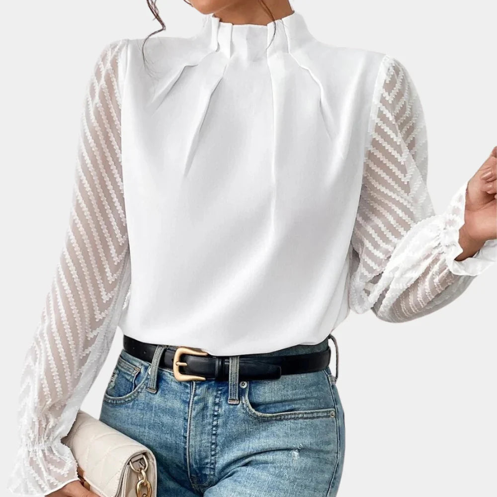 Variant image for Blouse Femme Élégante et Aérée avec Manches Papillon-1
