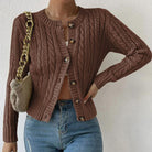 Cardigan Femme Tendance à Boutons au Style Polyvalent pour un Confort Optimal 3