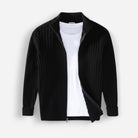Cardigan Homme Zippé – Design Côtelé Élégant pour un Confort Quotidien 2
