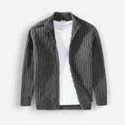 Cardigan Homme Zippé – Design Côtelé Élégant pour un Confort Quotidien 4