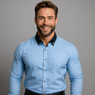 Chemise Extensible Élégante pour Hommes avec Col Montant et Confort Optimal 6
