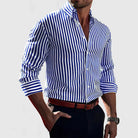 Chemise Homme Rayée Élégante et Confortable 0
