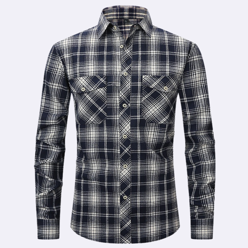 Chemise Homme en Flanelle à Carreaux – Élégante et Confortable Pour Détente Quotidienne 4