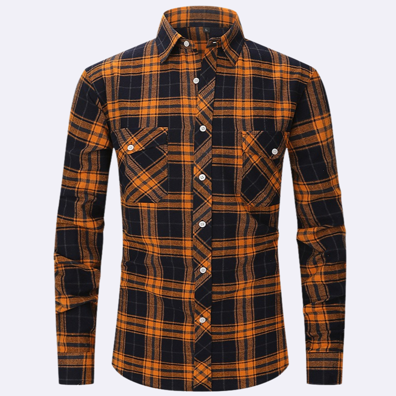 Chemise Homme en Flanelle à Carreaux – Élégante et Confortable Pour Détente Quotidienne 5