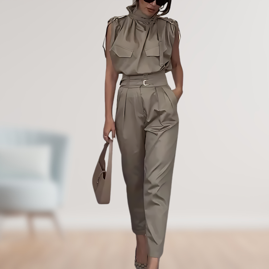 Combinaison Femme Chic Cintrée au Style Élégant 0