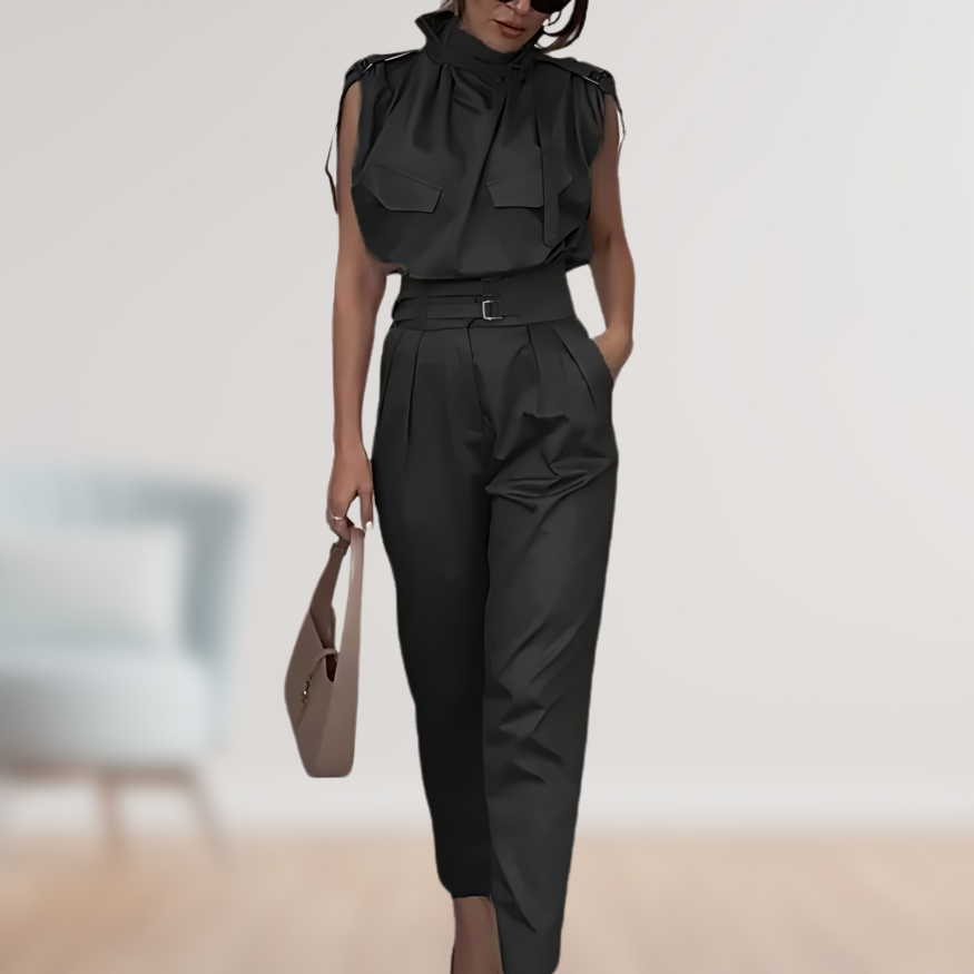 Combinaison Femme Chic Cintrée au Style Élégant 1