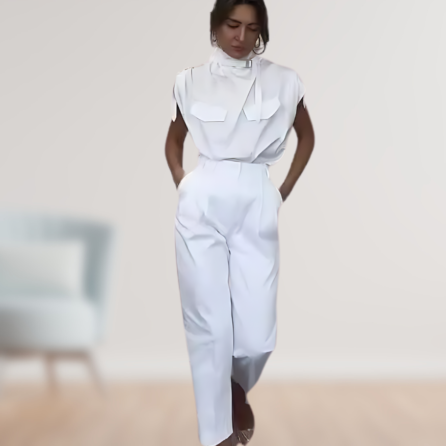 Combinaison Femme Chic Cintrée au Style Élégant 2