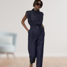Combinaison Femme Chic Cintrée au Style Élégant 5