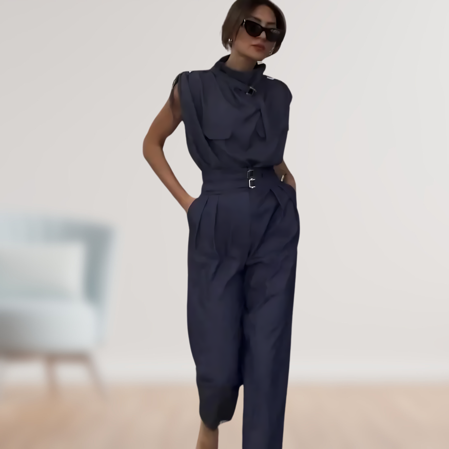 Combinaison Femme Chic Cintrée au Style Élégant 5