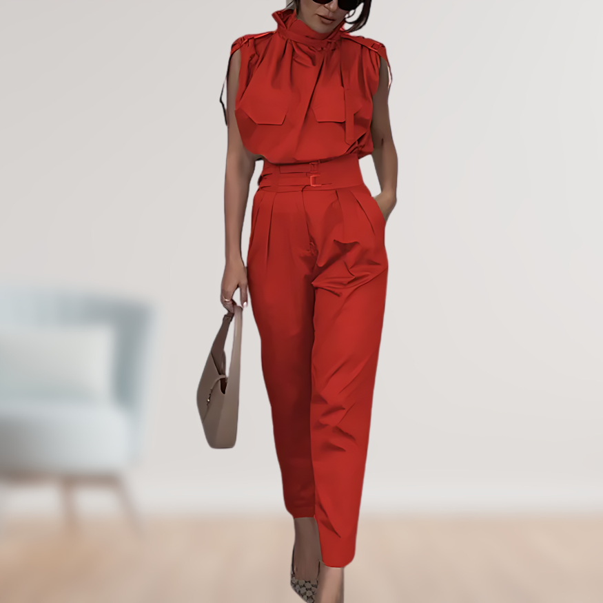 Combinaison Femme Chic Cintrée au Style Élégant 6